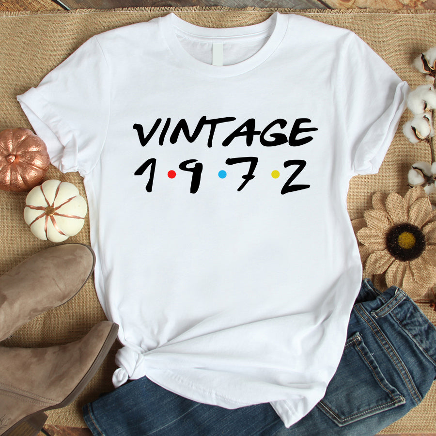 54th Birthday Shirts, Custom Birthday Shirts, Turning 54 Shirt, Gifts For Women Turning 54, 54 And Fabulous Shirt, 1972 Shirt, 54th Birthday Shirts For Her, Vintage 1972 Limited Edition