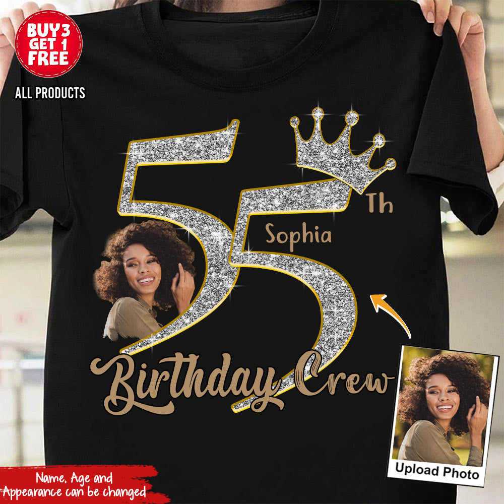 55th Birthday Shirts, Custom Photo Birthday Shirts, Turning 55 Shirt, Gifts For Women Turning 55, 55 And Fabulous Shirt, 55th Birthday Shirts For Her - YPT-HCT