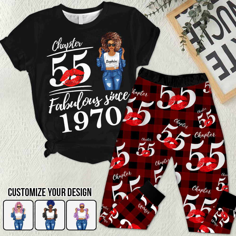 Premium Pajamas Set - Gift Ideas For 55th Birthday, 1970 Birthday Gifts Ideas, Gift Ideas 55th Birthday Woman - HCT