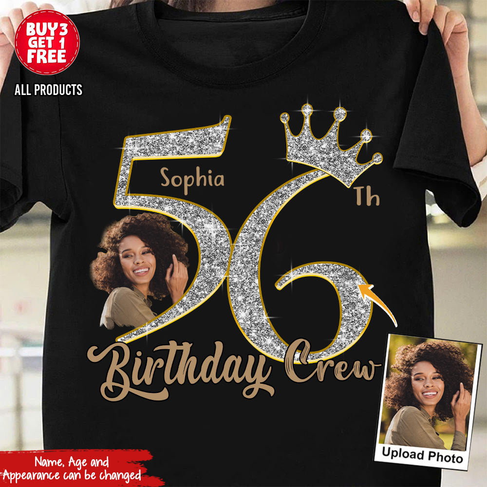 56th Birthday Shirts, Custom Photo Birthday Shirts, Turning 56 Shirt, Gifts For Women Turning 56, 56 And Fabulous Shirt, 56th Birthday Shirts For Her-YPT-HCT