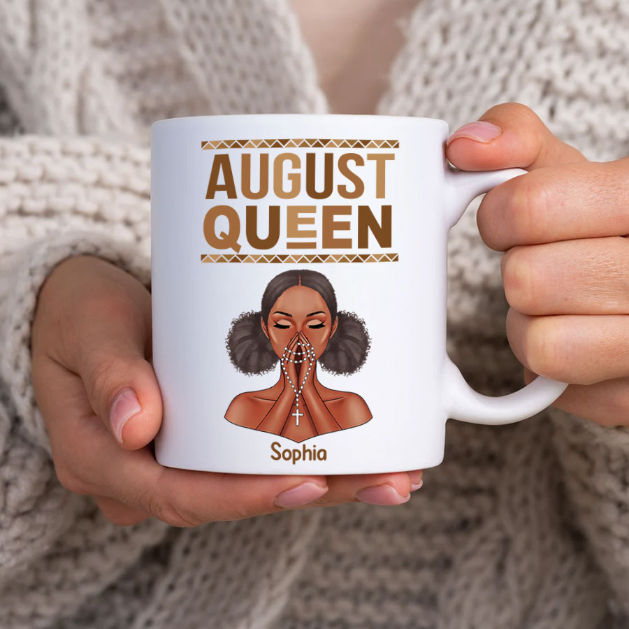 August Birthday Mug, Personalized Birthday Mug, Customized Mug For Birthday, Happy Birthday Personalized Mug