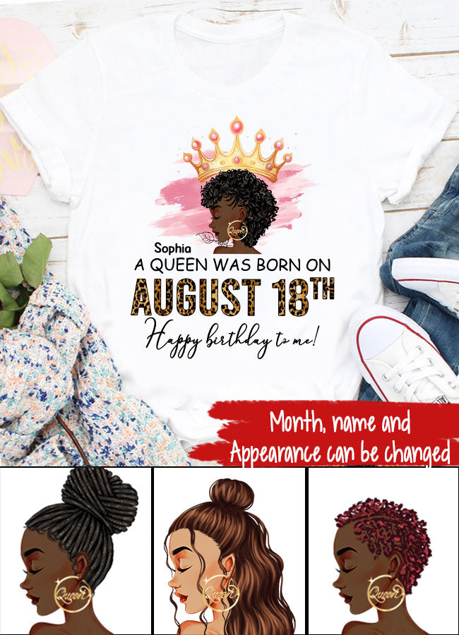 Custom Birthday Shirt, Queen was Born In August, August Birthday Shirts For Woman, August Birthday Gifts