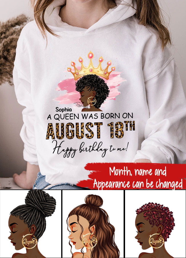 Custom Birthday Shirt, Queen was Born In August, August Birthday Shirts For Woman, August Birthday Gifts