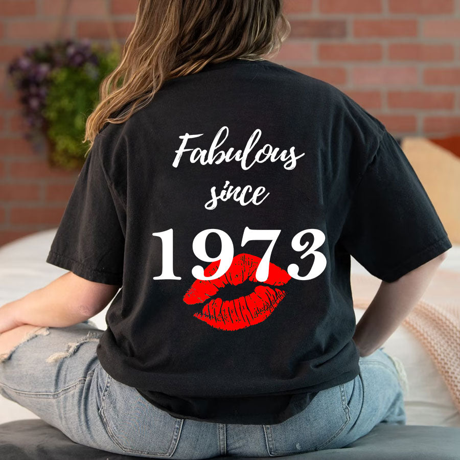 Personalised 50th Birthday Gifts, 50 And Fabulous Shirt, 50th Birthday Shirts For Her, Gift Ideas 50th Birthday Woman
