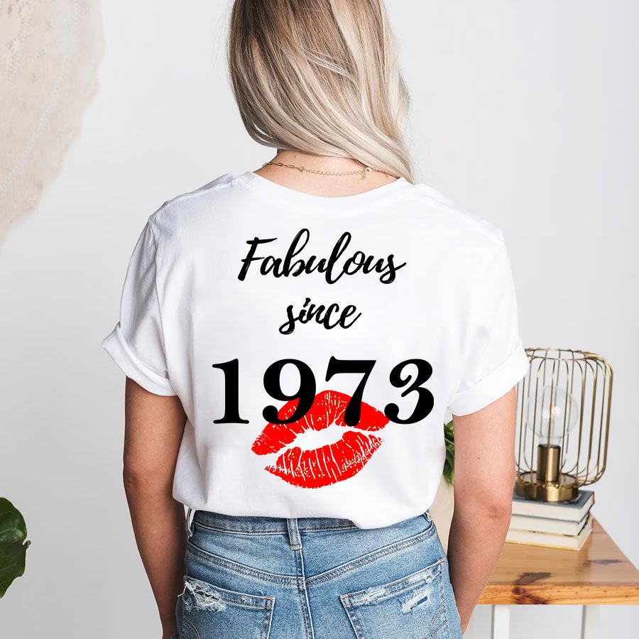 Personalised 50th Birthday Gifts, 50 And Fabulous Shirt, 50th Birthday Shirts For Her, Gift Ideas 50th Birthday Woman