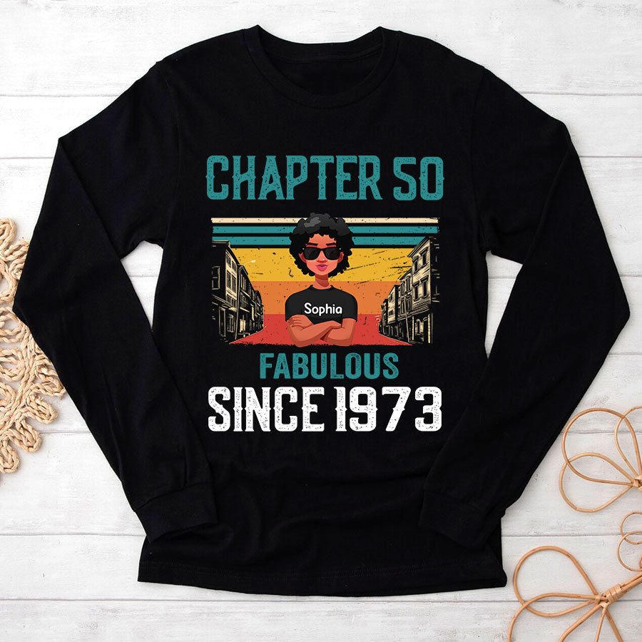 50th Birthday Shirts For Her, Personalised 50th Birthday Gifts, 1973 T Shirt, 50 And Fabulous Shirt, 50th Birthday Shirt Ideas, Gift Ideas 50th Birthday Woman