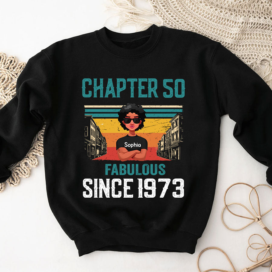 50th Birthday Shirts For Her, Personalised 50th Birthday Gifts, 1973 T Shirt, 50 And Fabulous Shirt, 50th Birthday Shirt Ideas, Gift Ideas 50th Birthday Woman