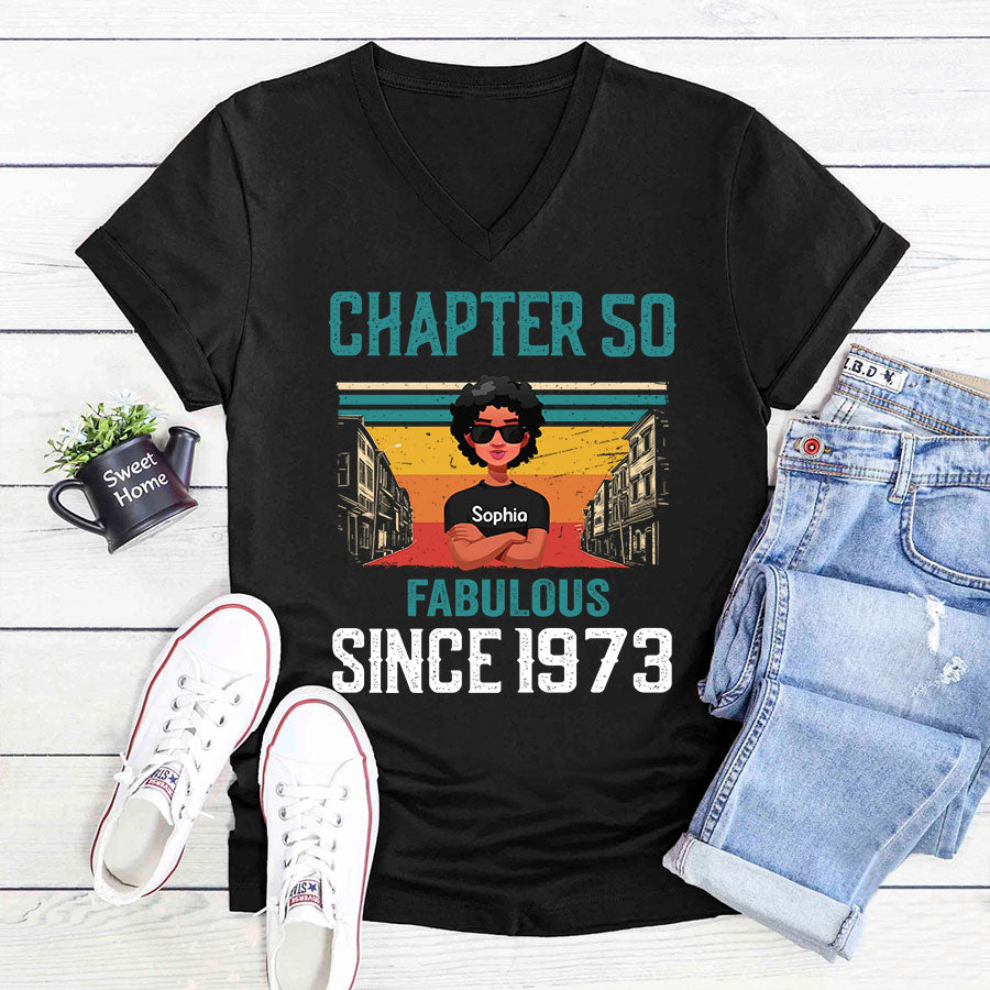 50th Birthday Shirts For Her, Personalised 50th Birthday Gifts, 1973 T Shirt, 50 And Fabulous Shirt, 50th Birthday Shirt Ideas, Gift Ideas 50th Birthday Woman