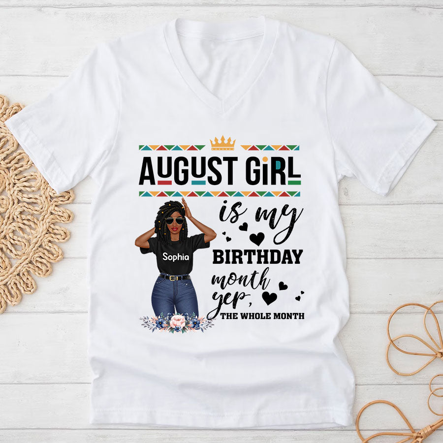 Custom Birthday Shirt, Queen was born In August, August Birthday Shirts For Woman, August Birthday Gifts, August Is My Birthday Month