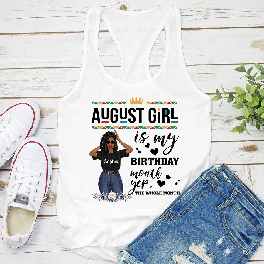 Custom Birthday Shirt, Queen was born In August, August Birthday Shirts For Woman, August Birthday Gifts, August Is My Birthday Month