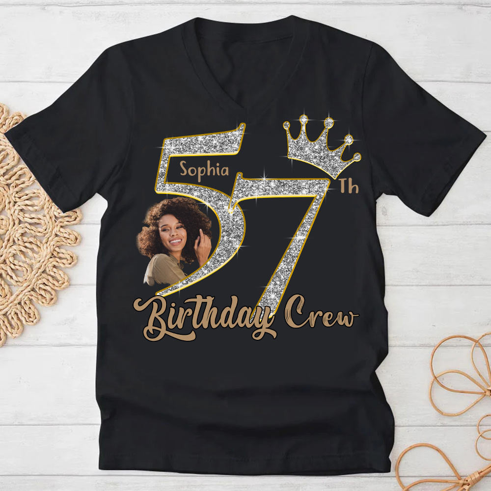 57th Birthday Shirts, Custom Photo Birthday Shirts, Turning 57 Shirt, Gifts For Women Turning 57, 57 And Fabulous Shirt, 57th Birthday Shirts For Her-YPT-HCT