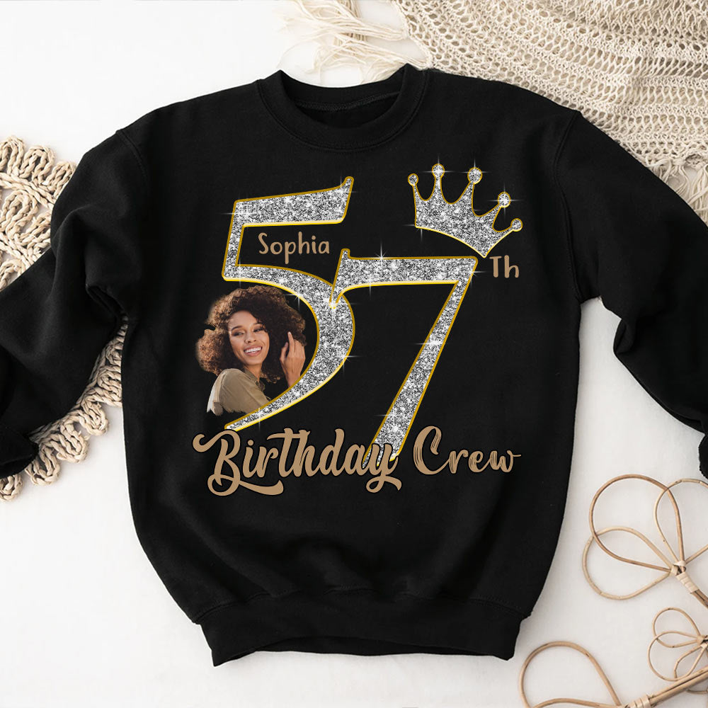 57th Birthday Shirts, Custom Photo Birthday Shirts, Turning 57 Shirt, Gifts For Women Turning 57, 57 And Fabulous Shirt, 57th Birthday Shirts For Her-YPT-HCT