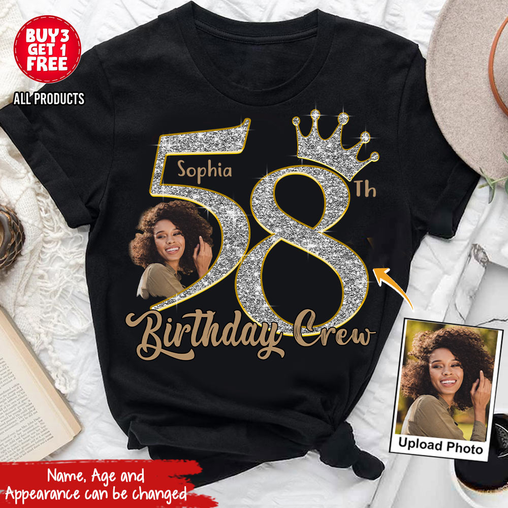 58th Birthday Shirts, Custom Photo Birthday Shirts, Turning 58 Shirt, Gifts For Women Turning 58, 58 And Fabulous Shirt, 58th Birthday Shirts For Her - YPT-HCT