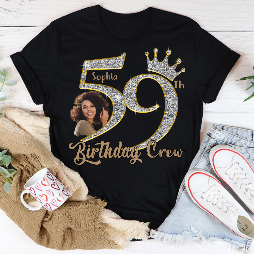 59th Birthday Shirts, Custom Photo Birthday Shirts, Turning 59 Shirt, Gifts For Women Turning 59, 59 And Fabulous Shirt, 59th Birthday Shirts For Her - YPT-HCT