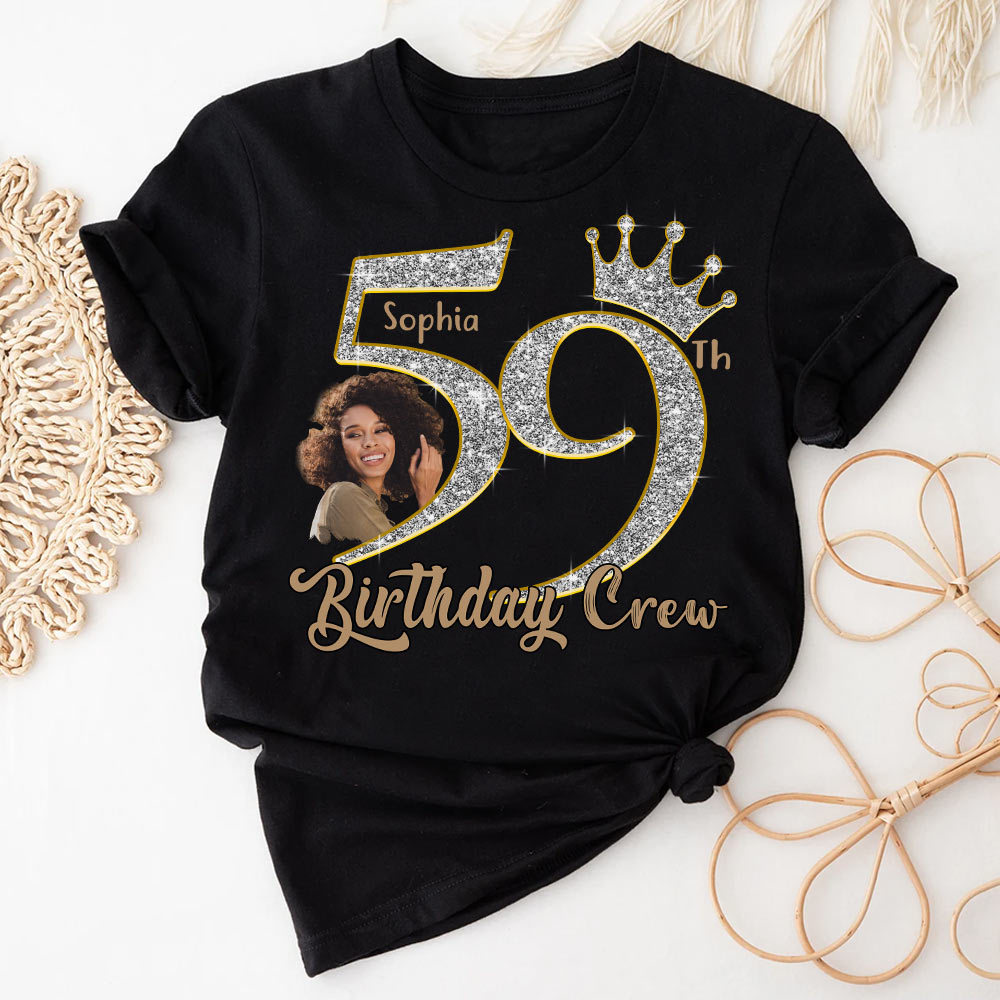 59th Birthday Shirts, Custom Photo Birthday Shirts, Turning 59 Shirt, Gifts For Women Turning 59, 59 And Fabulous Shirt, 59th Birthday Shirts For Her - YPT-HCT