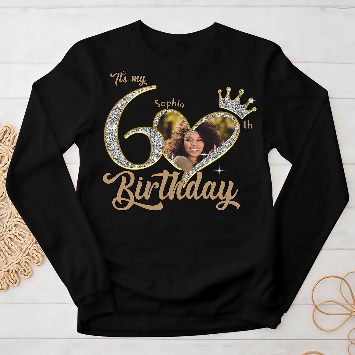 60th Birthday Shirts, Custom Birthday Shirts, Turning 60 Shirt, Gifts For Women Turning 60, 60 And Fabulous Shirt, 60th Birthday Shirts For Her-YPT-ALK