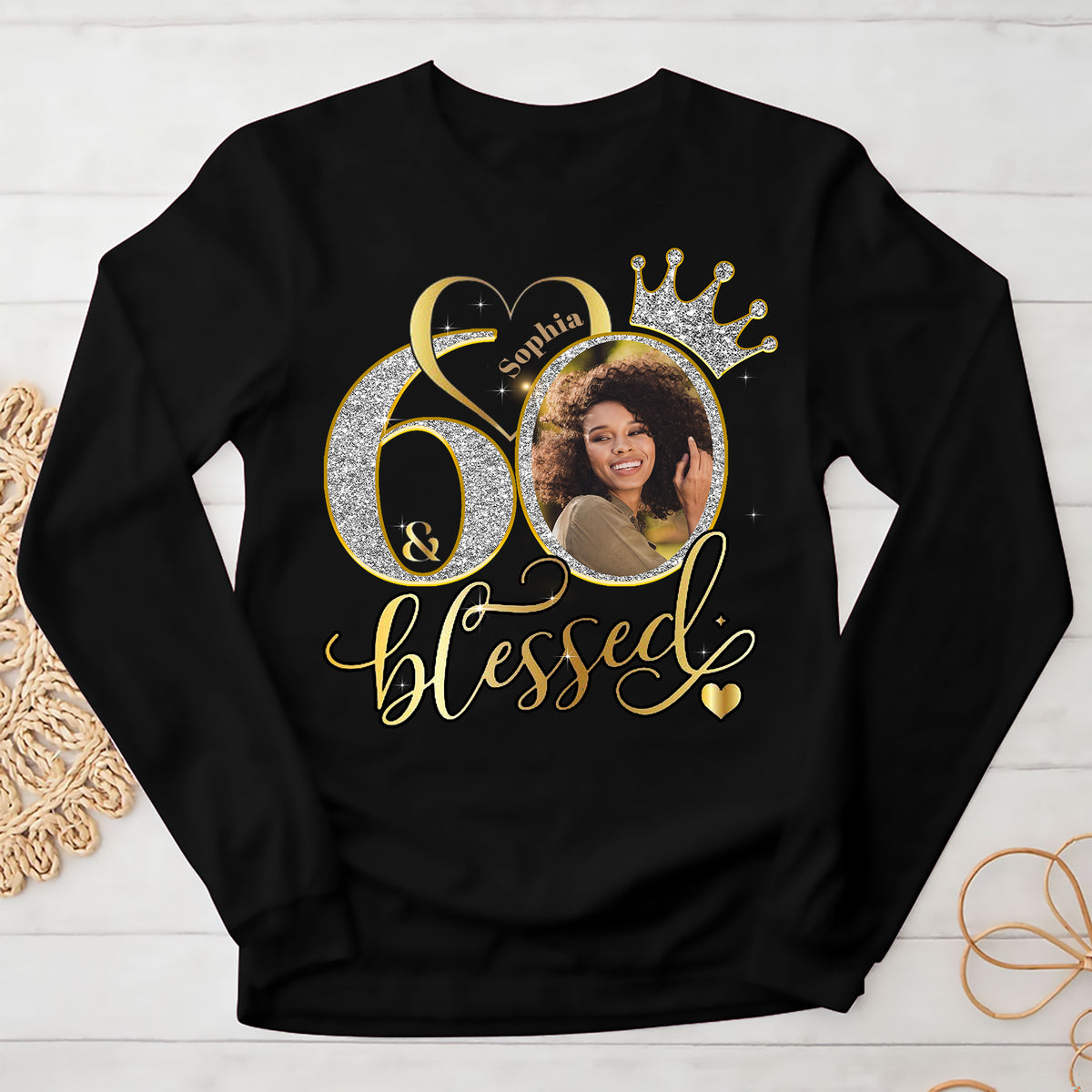 60th Birthday Shirts, Custom Photo Birthday Shirts, Turning 60 Shirt, Gifts For Women Turning 60, 60th Birthday Shirts For Her-YPT-ALK