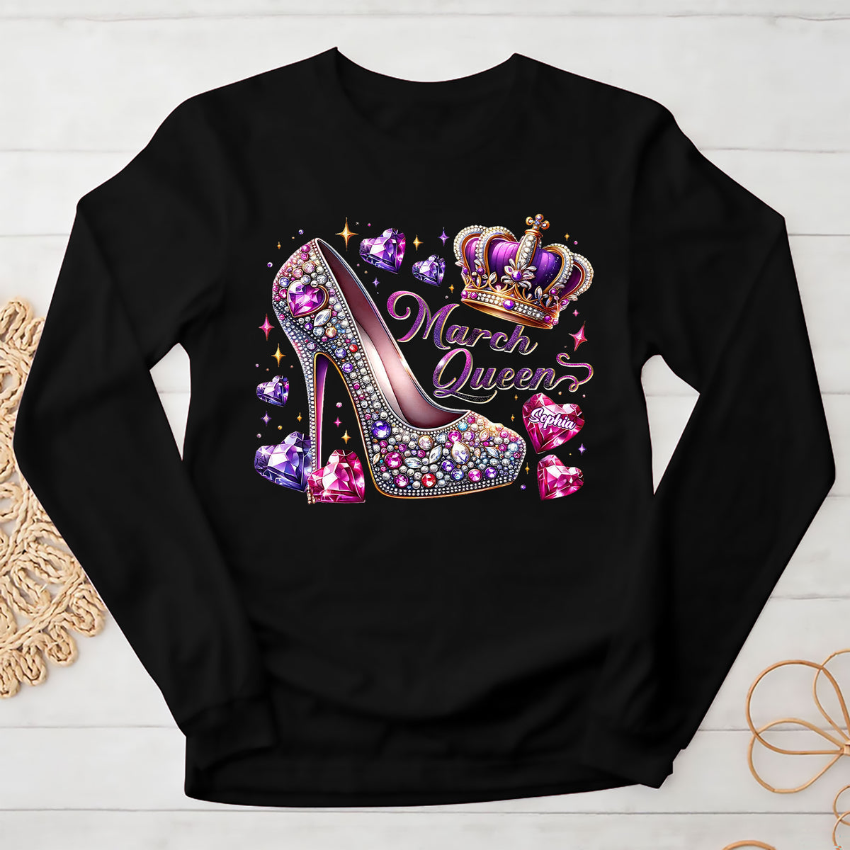 March Birthday Shirt, Custom Birthday Shirt, Queens Born In March, March Birthday Shirts For Woman, March Birthday Gifts, March Is My Birthday Month, Yep The Whole Month-YPT-ALK