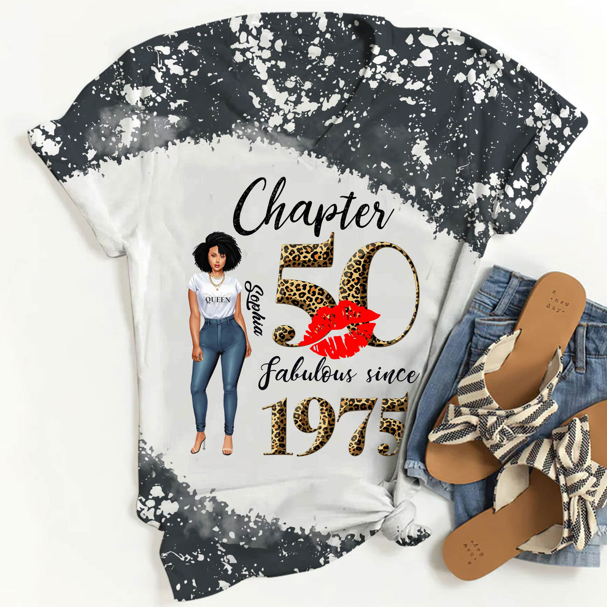 Chapter 50, Fabulous Since 1975 50th Birthday Unique T Shirt For Woman, Custom Birthday Shirt, Her Gifts For 50 Years Old , Turning 50 Birthday Cotton Shirt-YPT-HCT