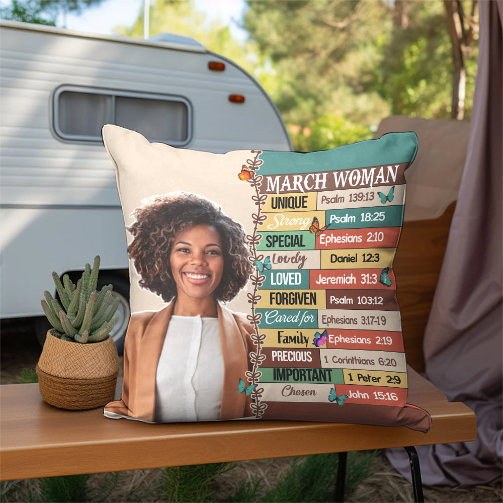 Personalized Photo Pillow, March Birthday Gift Ideas