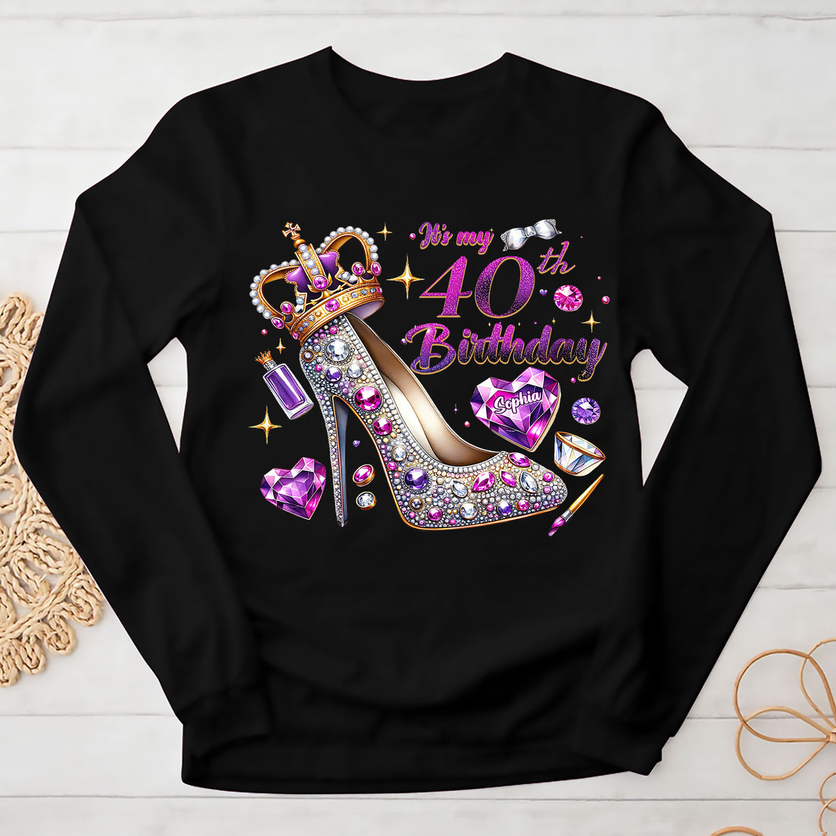 40th Birthday Shirts, Custom Birthday Shirts, Turning 40 Shirt, Gifts For Women Turning 40, 40 And Fabulous Shirt, 40th Birthday Shirts For Her-YPT-ALK