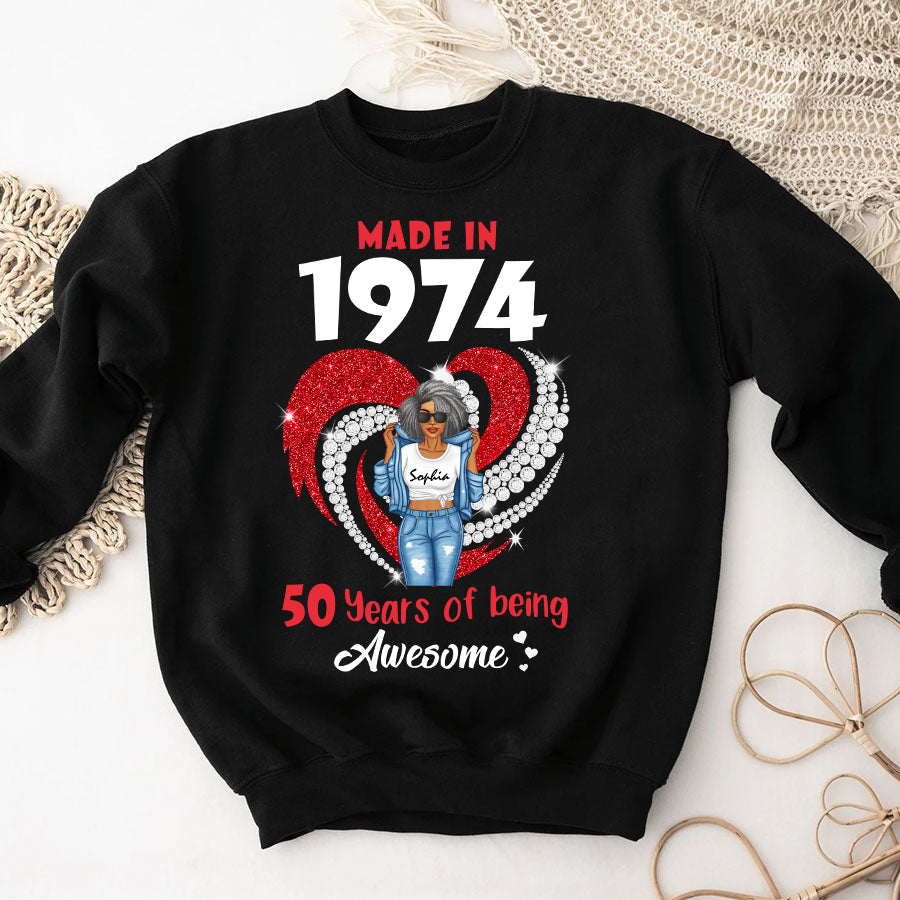 Chapter 50, Fabulous Since 1974 50th Birthday Unique T Shirt For Woman, Her Gifts For 50 Years Old , Turning 50 Birthday Cotton Shirt - TLQ