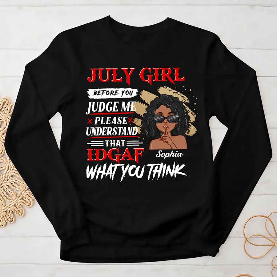 Custom July Birthday Shirt For Woman, Queens Are Born In July Gifts, Melanin Afro Woman Shirt, Black Girl Tee, Afro Queen Gift-YPT-ALK