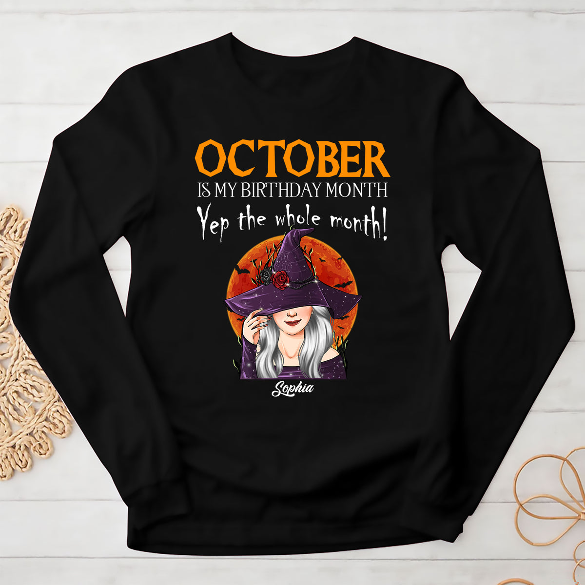 Personalized October Birthday Shirt, Custom Birthday Shirt, Queens are Born In October, October Birthday Shirts For Woman, October Birthday Gifts-YPT-ALK