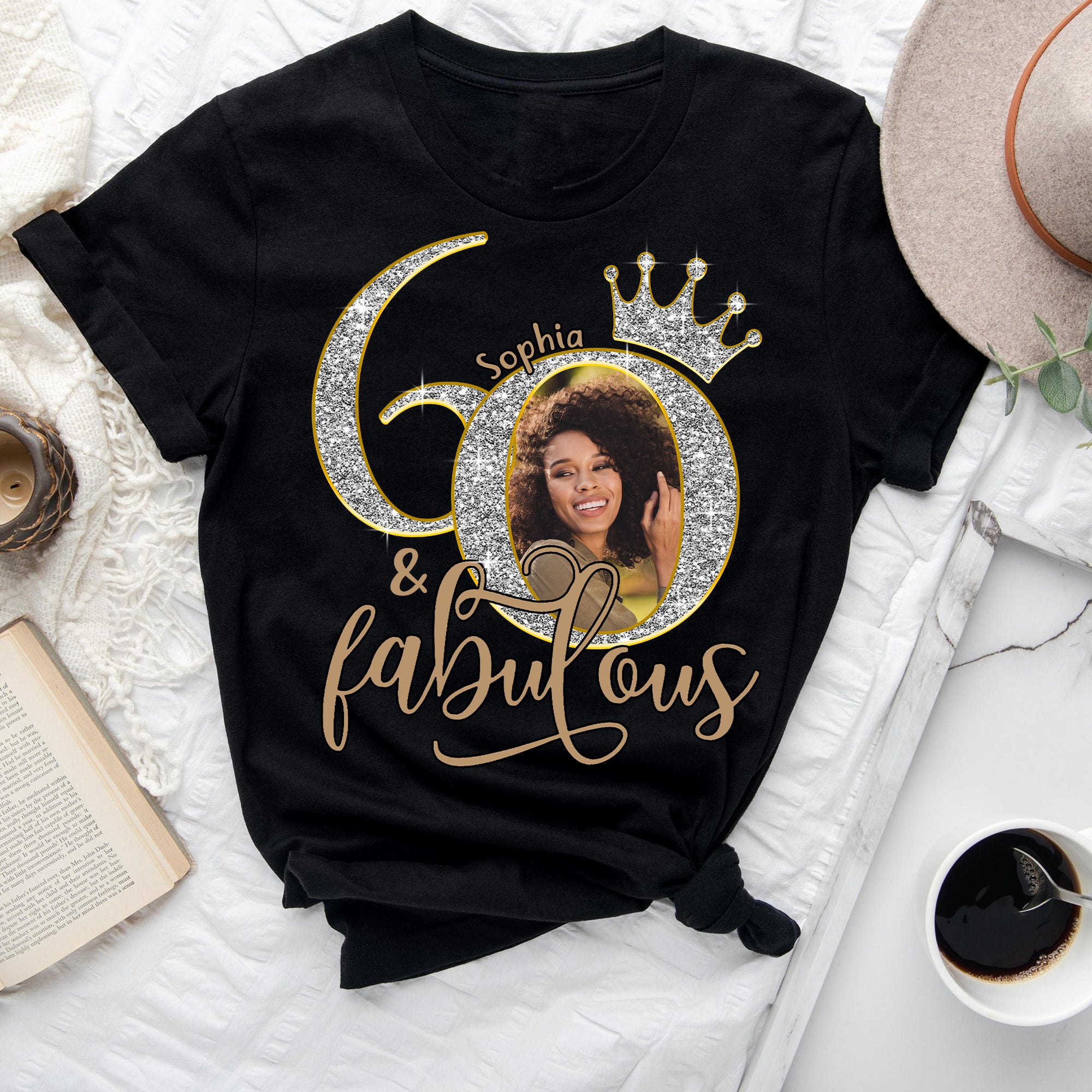 60th Birthday Shirts, Custom Photo Birthday Shirts, Turning 60 Shirt, Gifts For Women Turning 60, 60 And Fabulous Shirt, 60th Birthday Shirts For Her-YPT-ALK