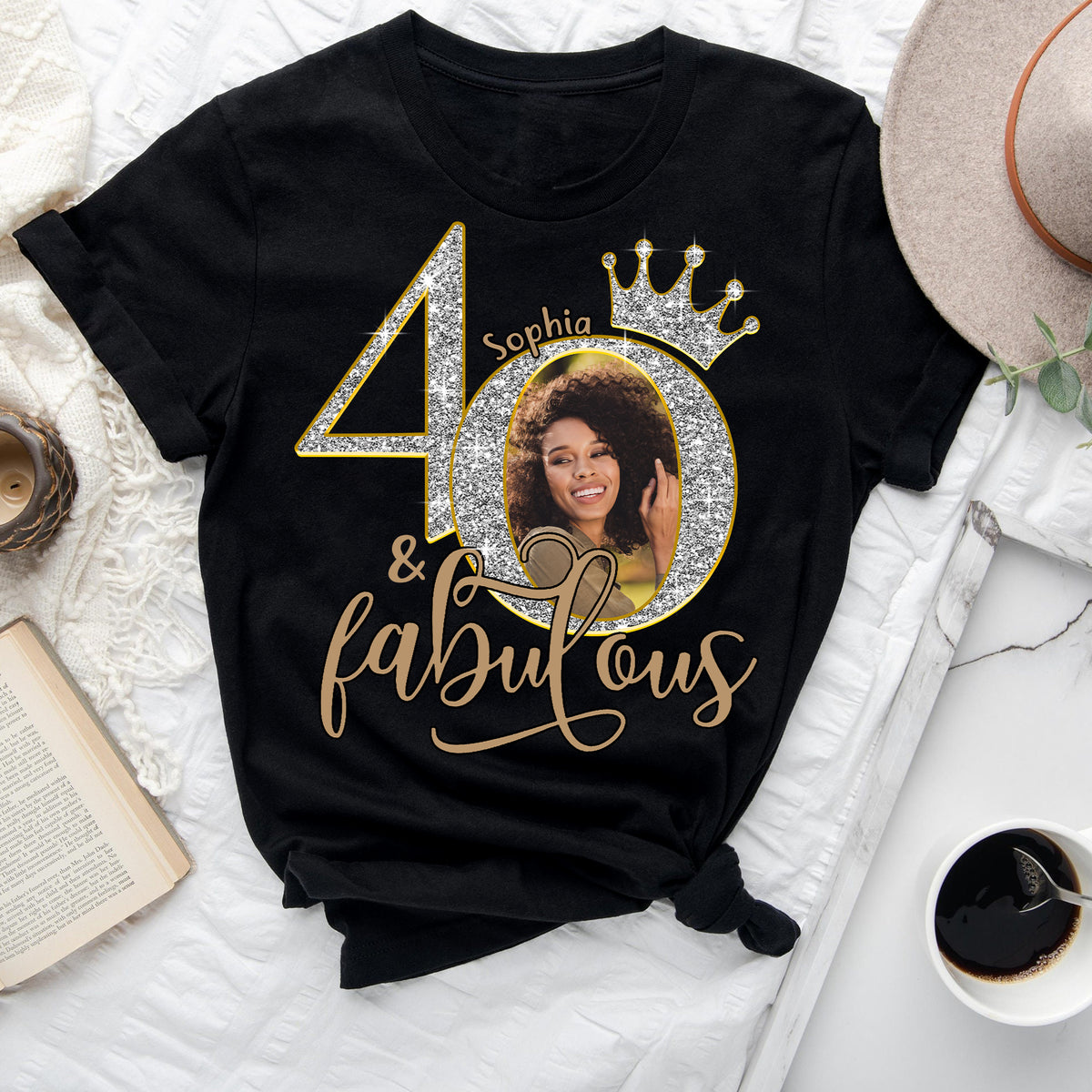 40th Birthday Shirts, Custom Photo Birthday Shirts, Turning 40 Shirt, Gifts For Women Turning 40, 40 And Fabulous Shirt, 40th Birthday Shirts For Her - YPT-ALK