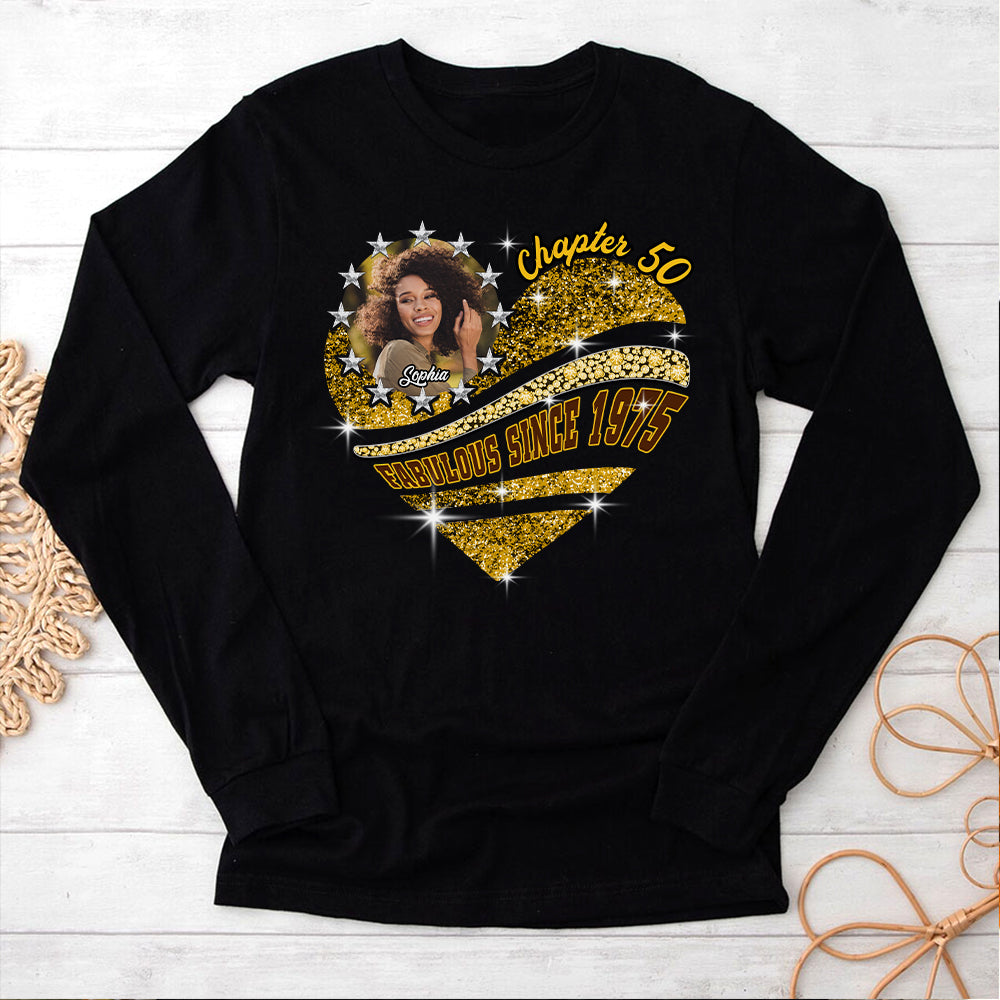 Custom Face Photo 50&#39;s Birthday Shirt, 50th Birthday Unique T Shirt For Woman, Custom Birthday Shirt, Her Gifts For 50 Years Old, Custom Picture Tee, Personalized Birthday Shirt-YPT-HCT