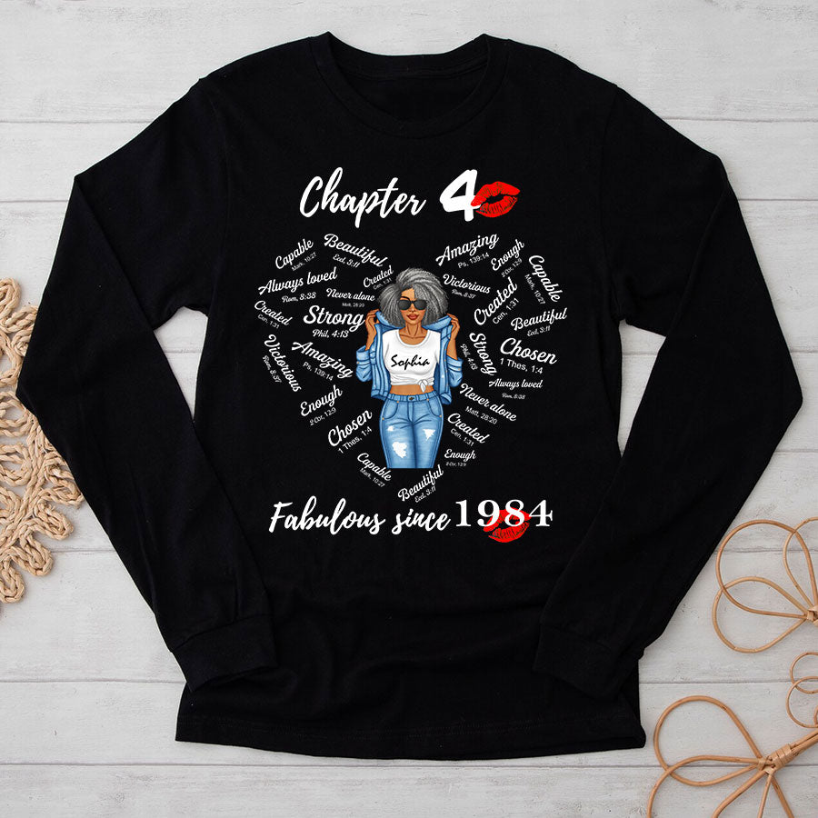 Chapter 40, Fabulous Since 1985 40th Birthday Unique T Shirt For Woman, Her Gifts For 40 Years Old , Turning 40 Birthday Cotton Shirt-TLQ