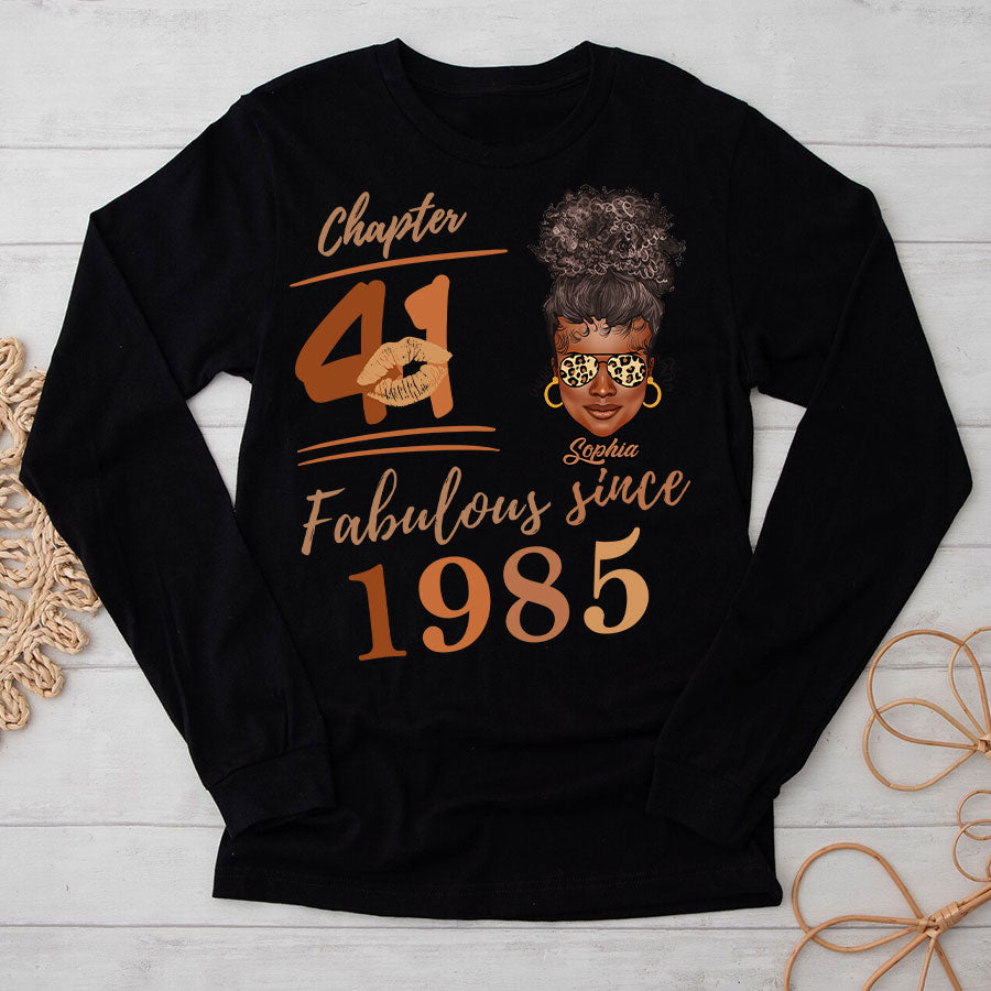 Chapter 41, Fabulous Since 1985 41st Birthday Unique T Shirt For Woman, Her Gifts For 41 Years Old , Turning 41 Birthday Cotton Shirt TLQ