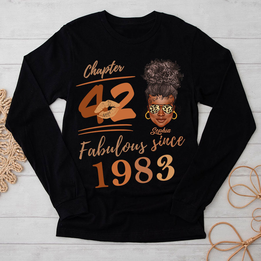 Chapter 42, Fabulous Since 1983 42nd Birthday Unique T Shirt For Woman, Her Gifts For 42 Years Old , Turning 42 Birthday Cotton Shirt TLQ