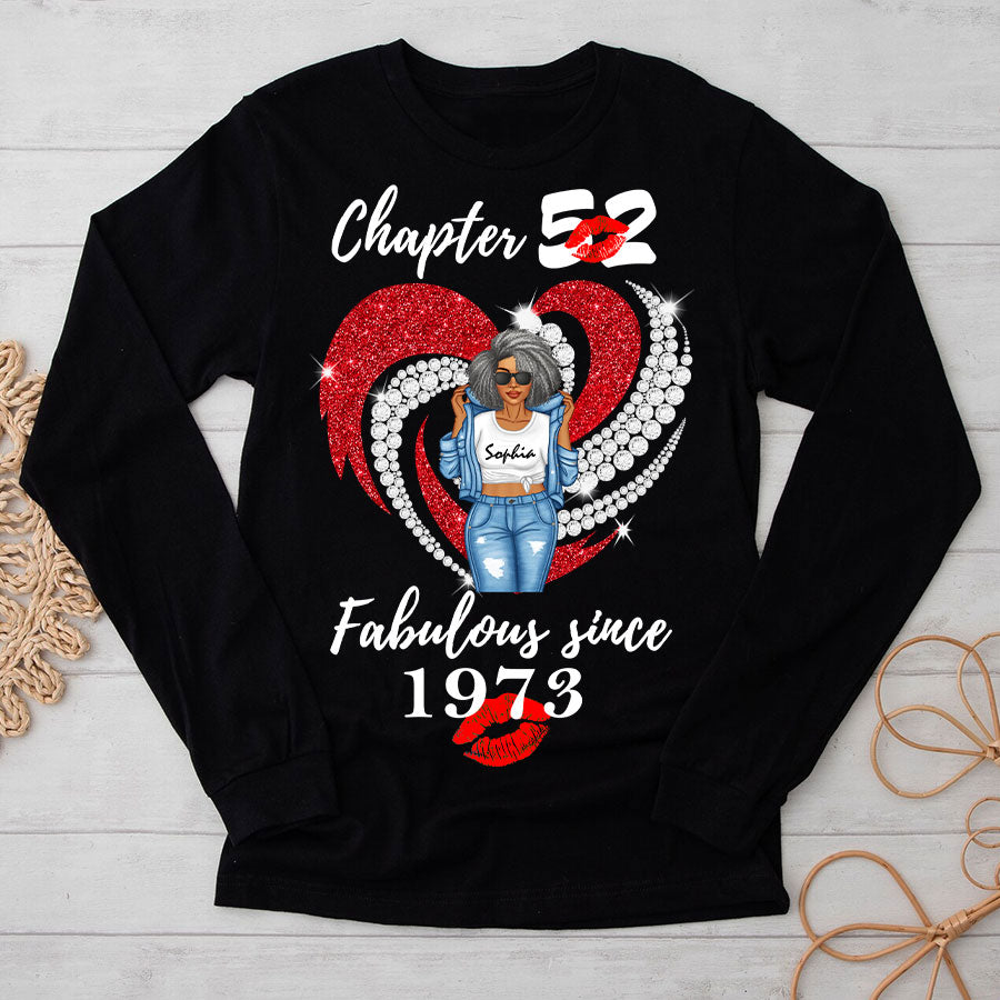 Personalised 52nd Birthday Gifts, 1973 T Shirt, Gift Ideas 52nd Birthday Woman - TLQ