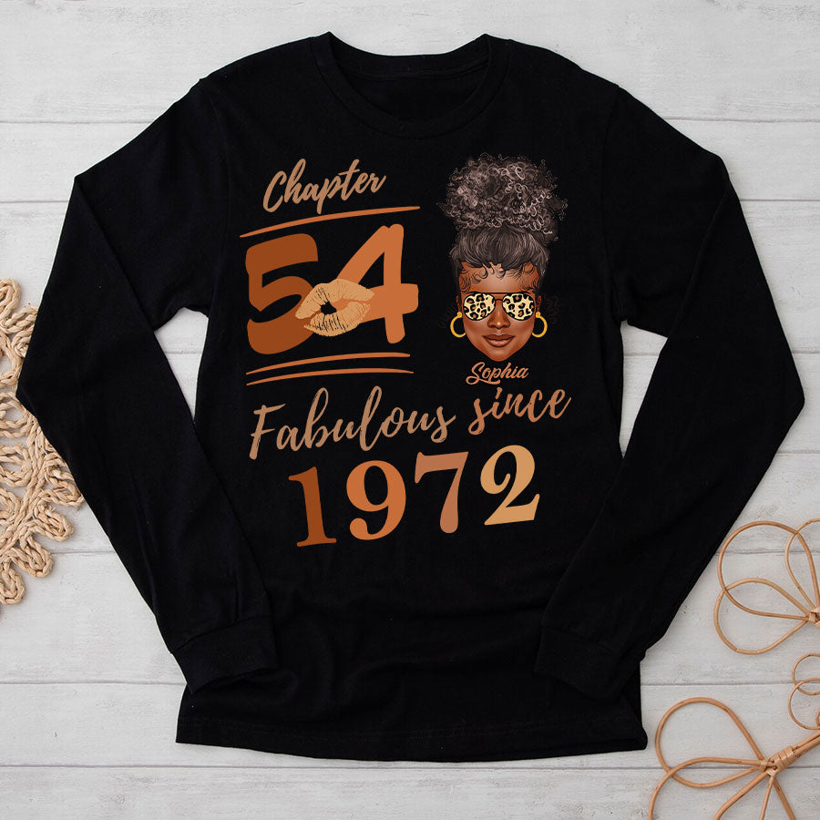 Chapter 54, Fabulous Since 1972 54th Birthday Unique T Shirt For Woman, Her Gifts For 54 Years Old , Turning 54 Birthday Cotton Shirt TLQ