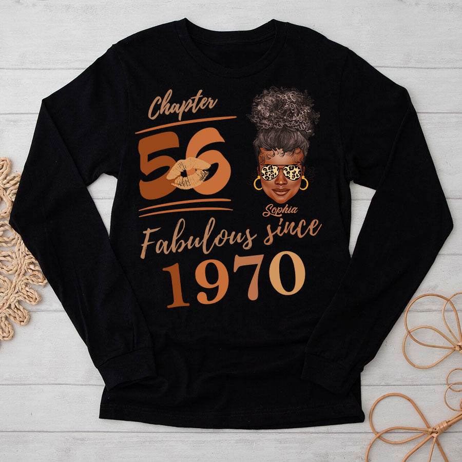 Chapter 56, Fabulous Since 1970 56th Birthday Unique T Shirt For Woman, Her Gifts For 56 Years Old , Turning 56 Birthday Cotton Shirt TLQ