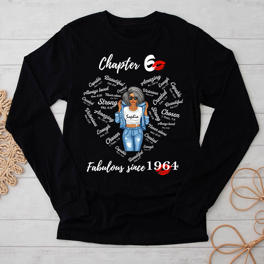 Chapter 60 Fabulous Since 1965 60th Birthday Unique T Shirt For Woman, Her Gifts For 60 Years Old , Turning 60 Birthday Cotton Shirt-TLQ