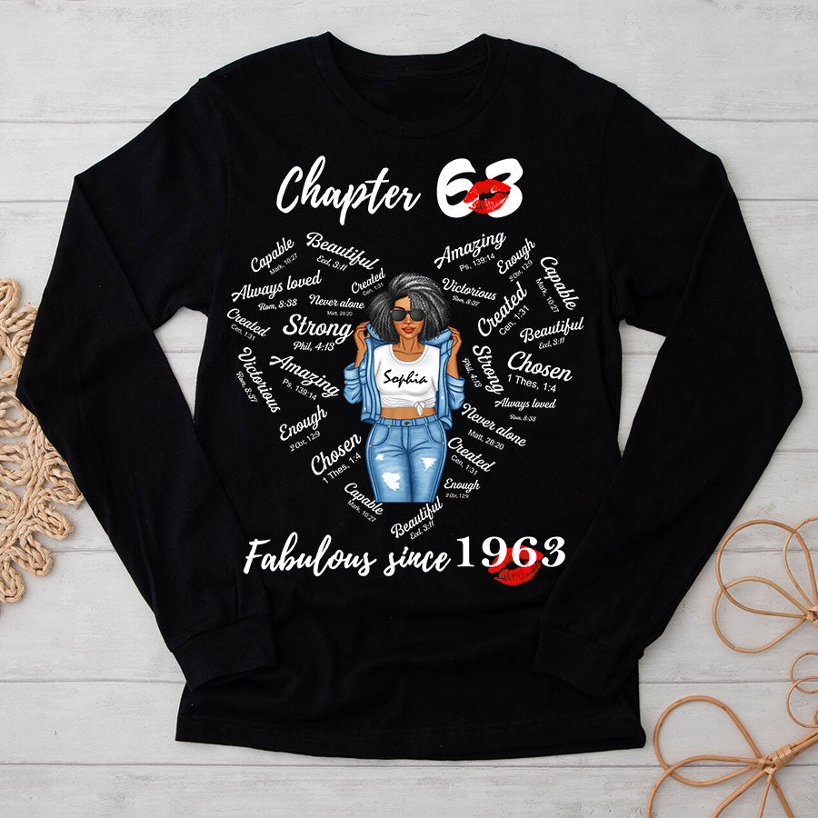 Chapter 63 Fabulous Since 1963 63rd Birthday Unique T Shirt For Woman, Her Gifts For 63 Years Old , Turning 63 Birthday Cotton Shirt-TLQ