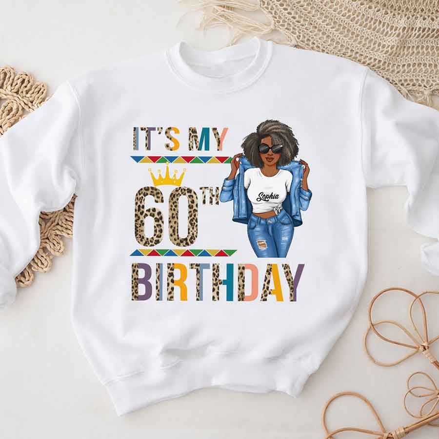 60th Birthday Unique T Shirt For Woman, Custom Birthday Shirt, Her Gifts For 60 Years Old , Turning 60 Birthday Cotton Shirt-YPT-HCT