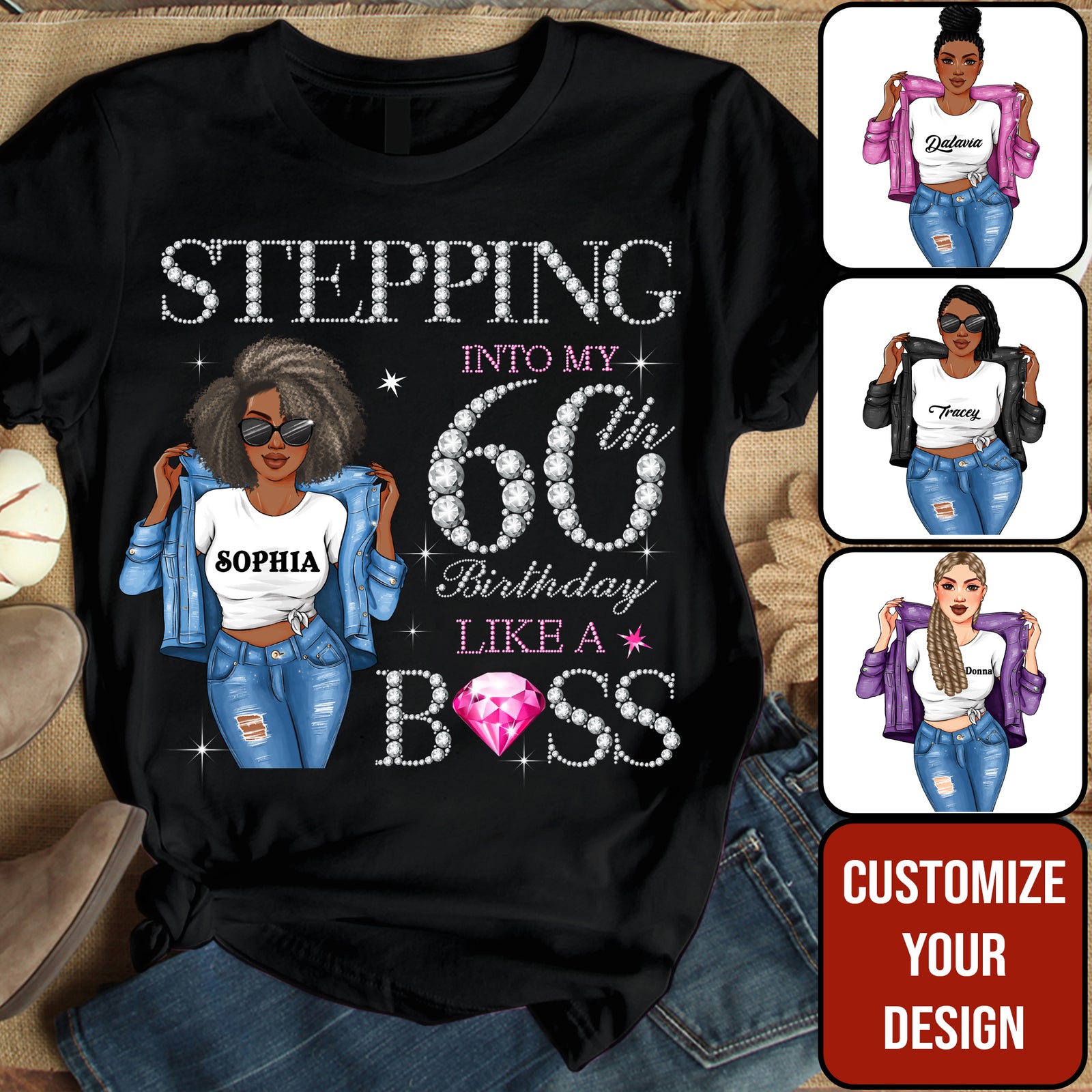 60th Birthday Shirts, Custom Birthday Shirts, Turning 60 Shirt, Gifts For Women Turning 60, 60th Birthday Shirts For Her-YPT-HMT