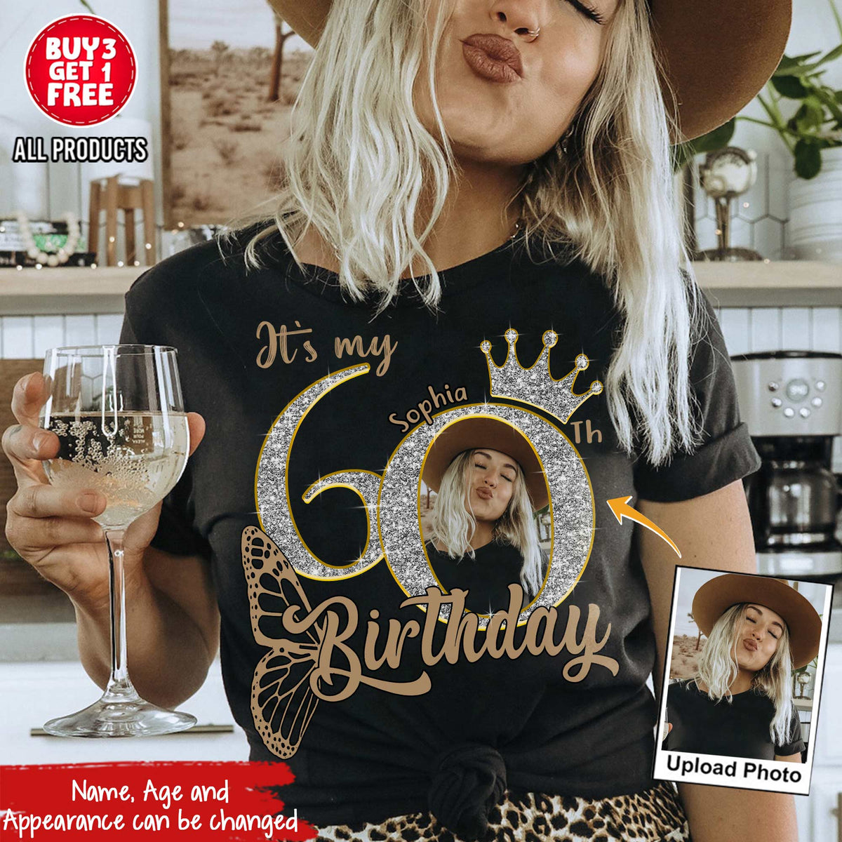 60th Birthday Shirts, Custom Photo Birthday Shirts, Turning 60 Shirt, Gifts For Women Turning 60, 60 And Fabulous Shirt, 60th Birthday Shirts For Her - YPT-HCT