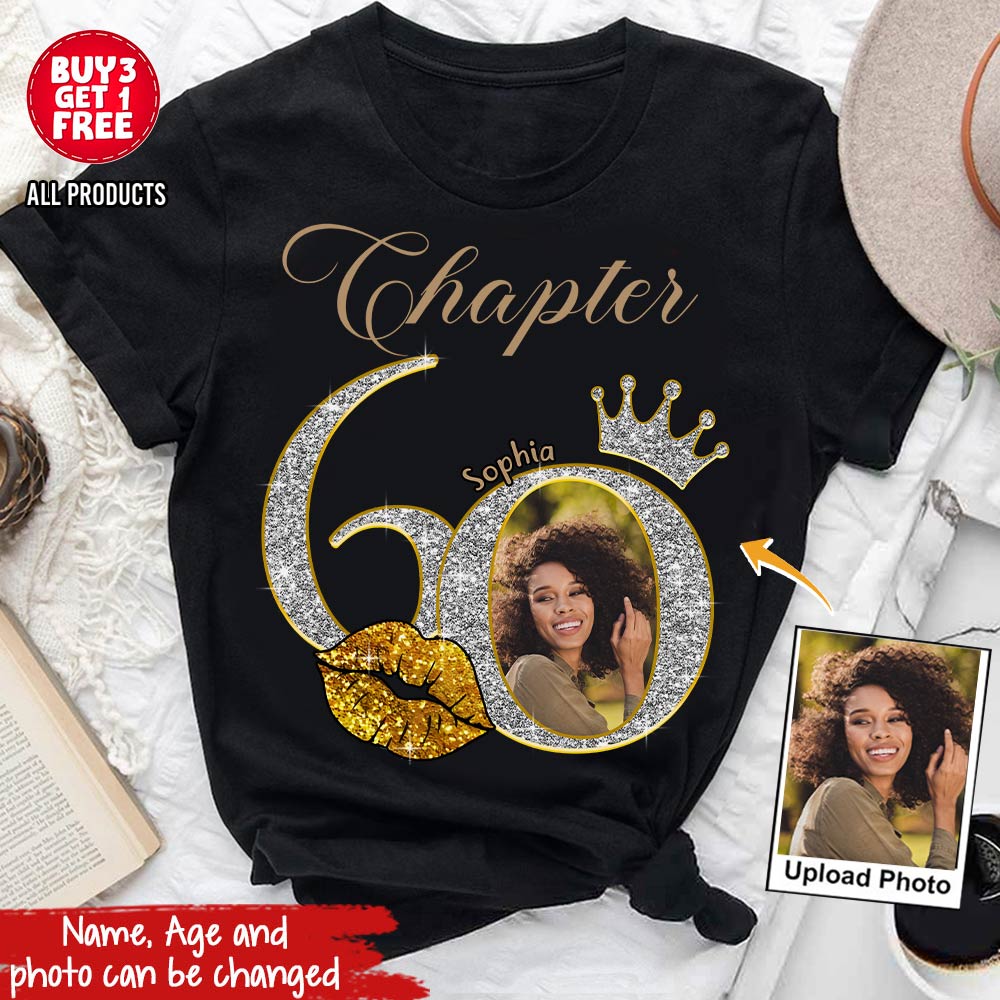 60th Birthday Shirts, Custom Photo Birthday Shirts, Turning 60 Shirt, Gifts For Women Turning 60, 60 And Fabulous Shirt, 60th Birthday Shirts For Her - YPT-HCT
