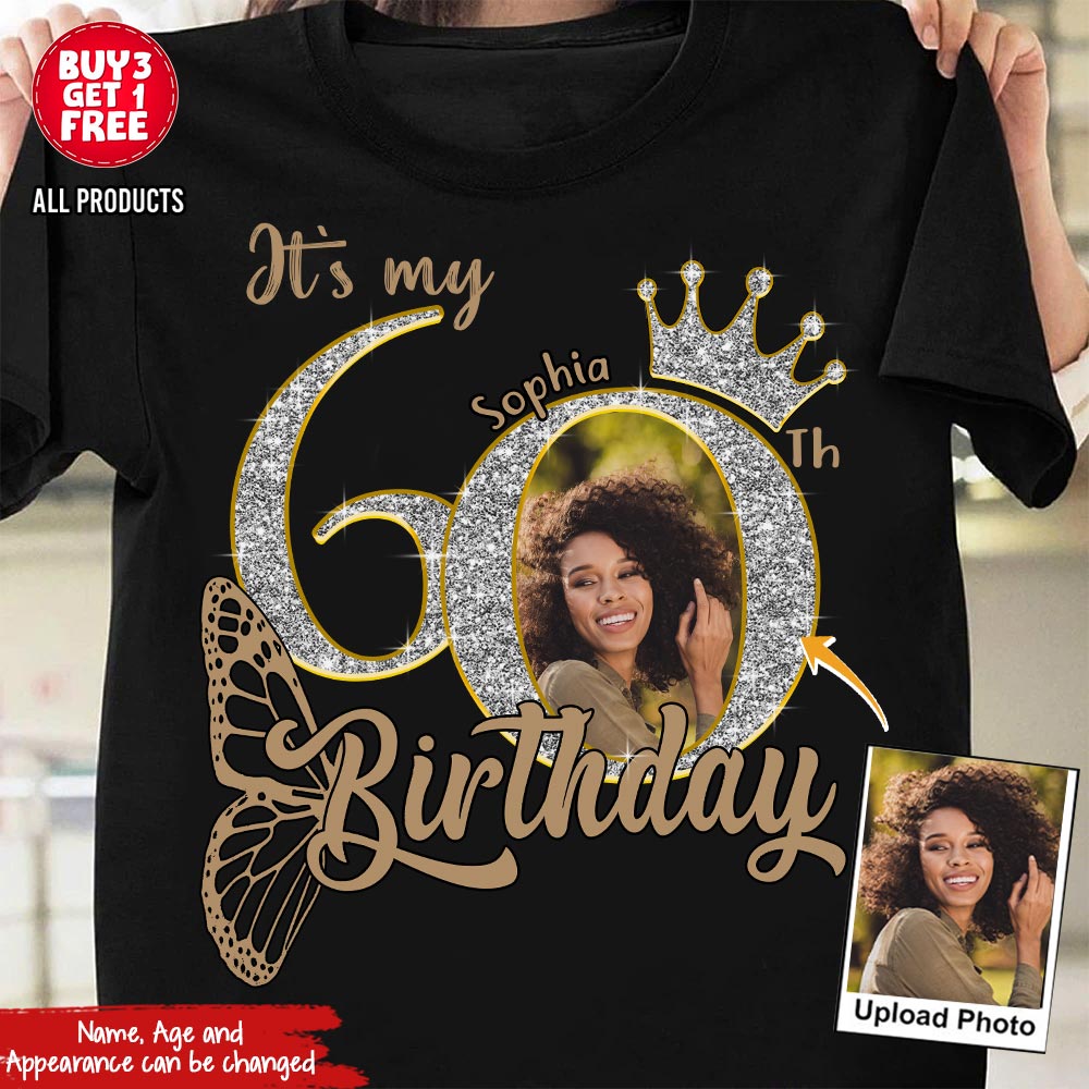 60th Birthday Shirts, Custom Photo Birthday Shirts, Turning 60 Shirt, Gifts For Women Turning 60, 60 And Fabulous Shirt, 60th Birthday Shirts For Her - YPT-HCT