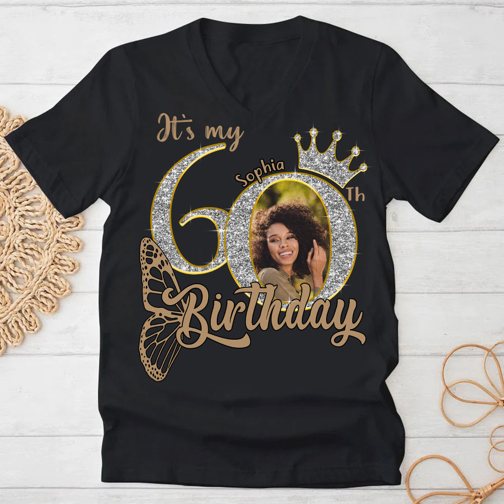 60th Birthday Shirts, Custom Photo Birthday Shirts, Turning 60 Shirt, Gifts For Women Turning 60, 60 And Fabulous Shirt, 60th Birthday Shirts For Her - YPT-HCT