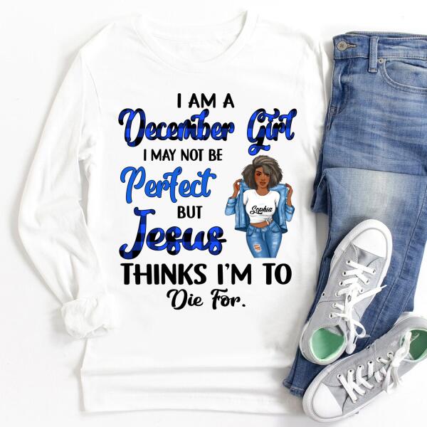 Personalized Birthday T Shirt, December Queen shirt, Queens Are Born In December Cotton T-Shirt, December Birthday Gifts For Afro Woman, December Birthday Gifts