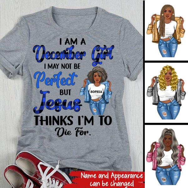 Personalized Birthday T Shirt, December Queen shirt, Queens Are Born In December Cotton T-Shirt, December Birthday Gifts For Afro Woman, December Birthday Gifts