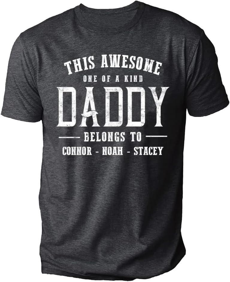Personalized Shirt for Dad Shirt with Kids, Gifts for Dad Papa Shirts, Fathers Day Birthday Gifts, Gifts for Men Shirt