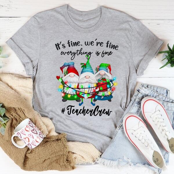 Personalized teacher shirts, Teachers shirt, Teacher christmas shirts, Gnome christmas shirt, Best Christmas Gifts 2021
