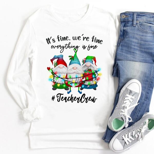 Personalized teacher shirts, Teachers shirt, Teacher christmas shirts, Gnome christmas shirt, Best Christmas Gifts 2021